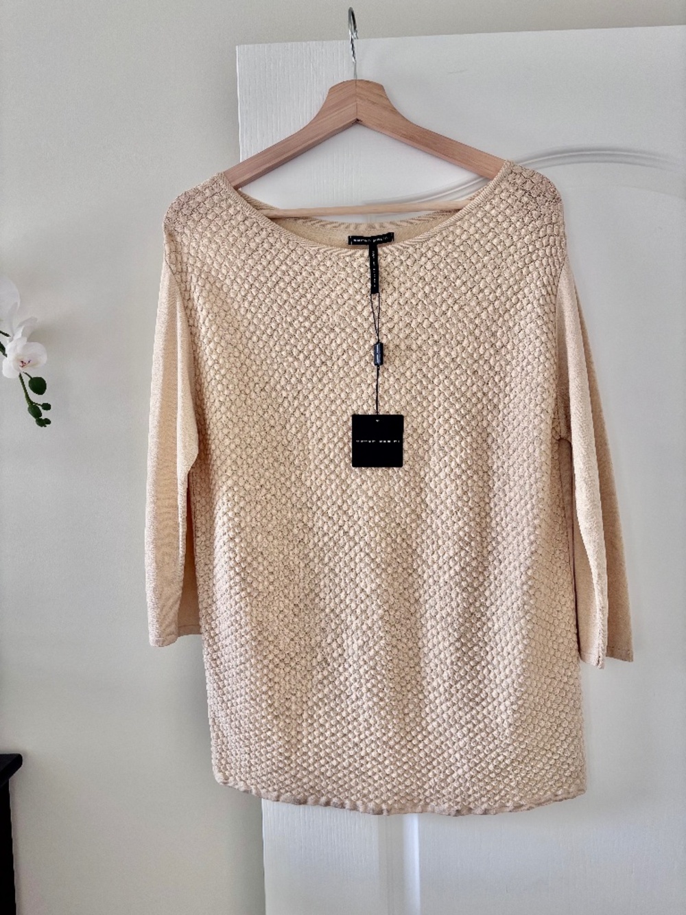 Sarah Pacini Honey Mosaic Italian Knit Sweater Women’s OS